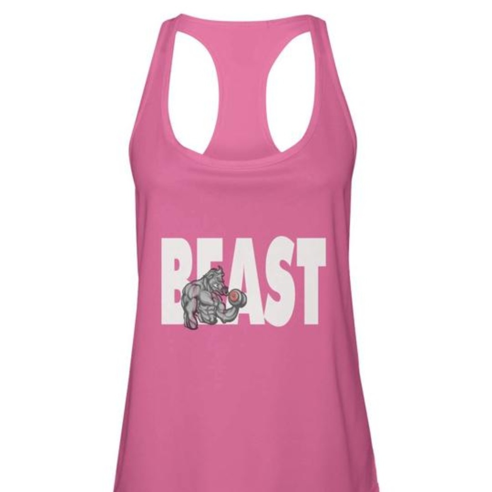 NEW Beast Racer Back Woman's Tank Top #6523656